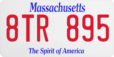 MA license plate 8TR895