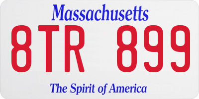 MA license plate 8TR899