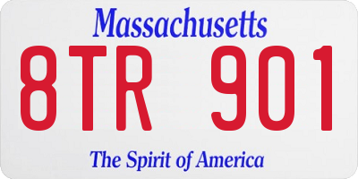 MA license plate 8TR901
