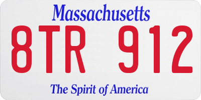 MA license plate 8TR912
