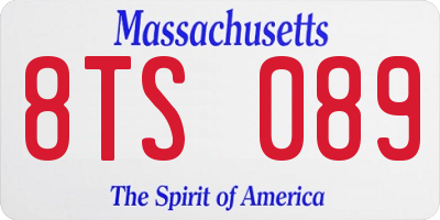 MA license plate 8TS089