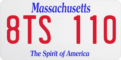 MA license plate 8TS110