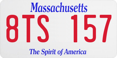 MA license plate 8TS157