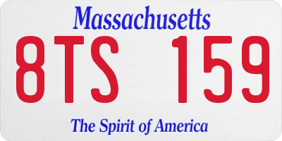 MA license plate 8TS159