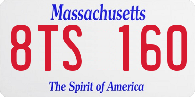 MA license plate 8TS160