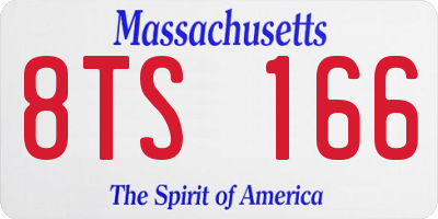 MA license plate 8TS166