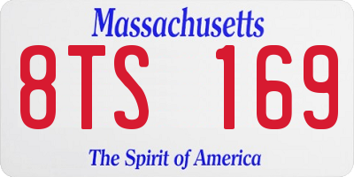 MA license plate 8TS169