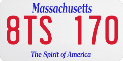 MA license plate 8TS170