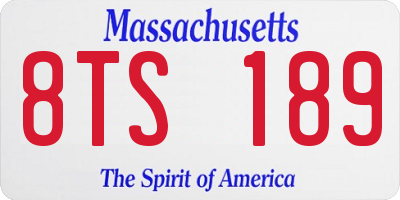 MA license plate 8TS189