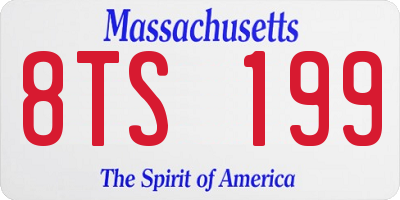 MA license plate 8TS199