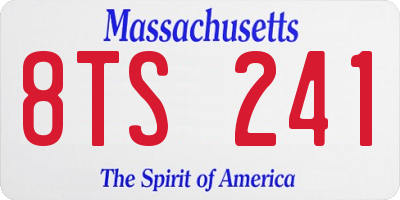 MA license plate 8TS241