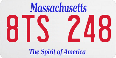 MA license plate 8TS248