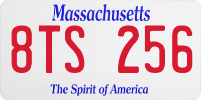 MA license plate 8TS256