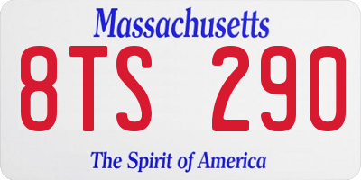 MA license plate 8TS290