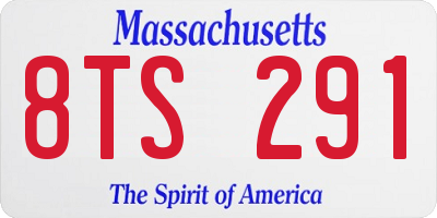 MA license plate 8TS291