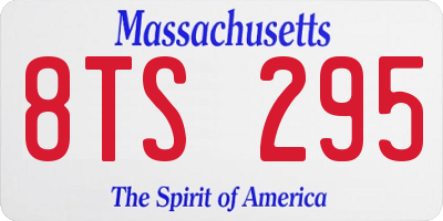 MA license plate 8TS295