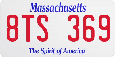 MA license plate 8TS369