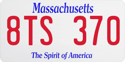 MA license plate 8TS370