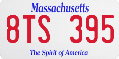 MA license plate 8TS395