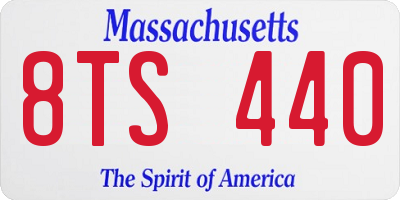 MA license plate 8TS440