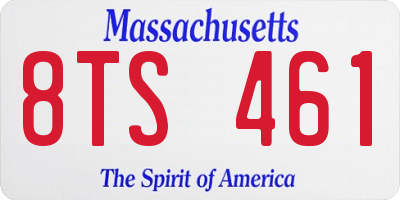 MA license plate 8TS461