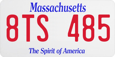 MA license plate 8TS485