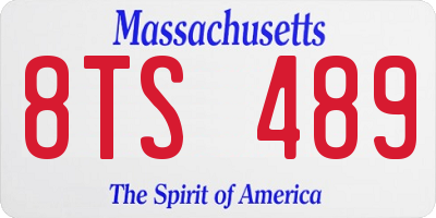 MA license plate 8TS489