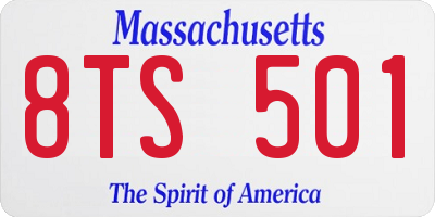 MA license plate 8TS501
