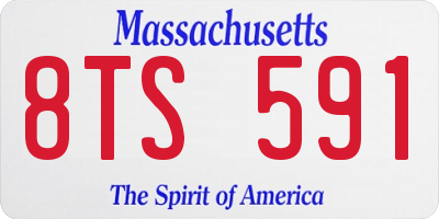 MA license plate 8TS591