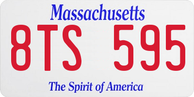 MA license plate 8TS595