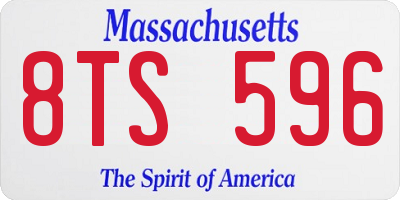 MA license plate 8TS596