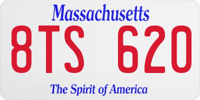 MA license plate 8TS620