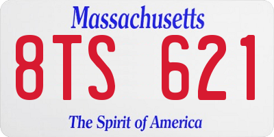 MA license plate 8TS621
