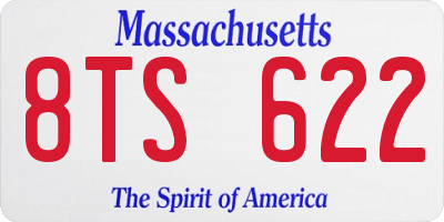 MA license plate 8TS622