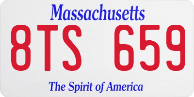 MA license plate 8TS659