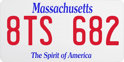 MA license plate 8TS682