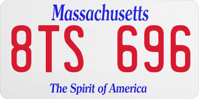 MA license plate 8TS696