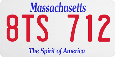 MA license plate 8TS712