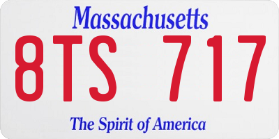 MA license plate 8TS717