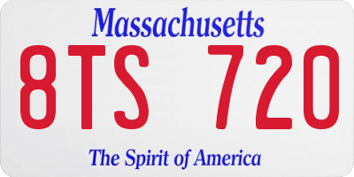 MA license plate 8TS720