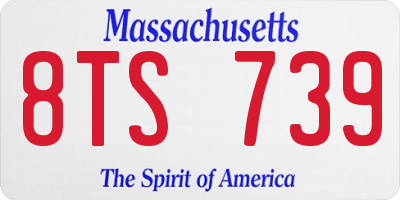 MA license plate 8TS739