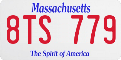 MA license plate 8TS779