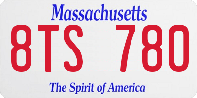 MA license plate 8TS780