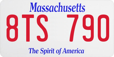 MA license plate 8TS790