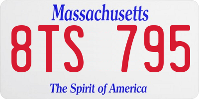 MA license plate 8TS795