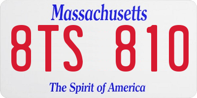 MA license plate 8TS810