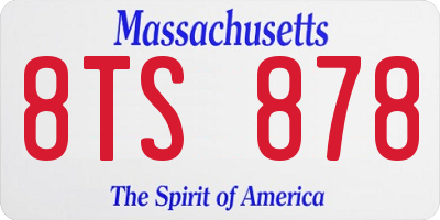 MA license plate 8TS878