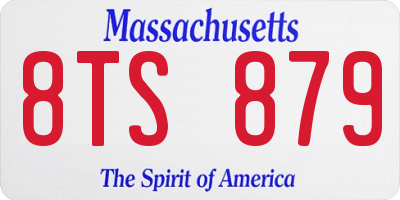 MA license plate 8TS879