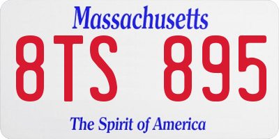MA license plate 8TS895