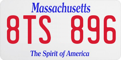 MA license plate 8TS896